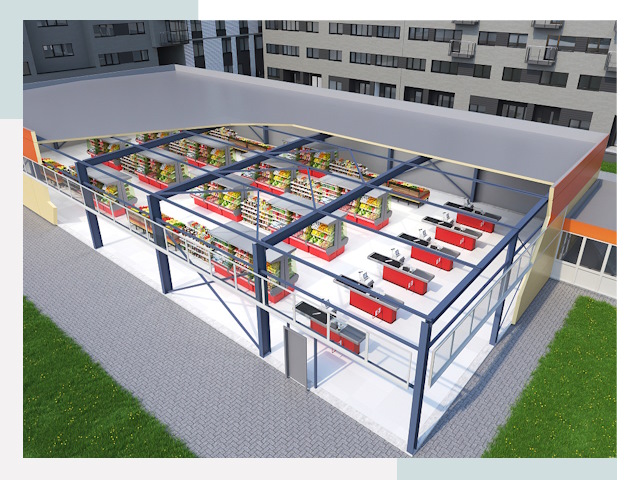 Строительство магазинов в Сургут от 613 руб. за м²