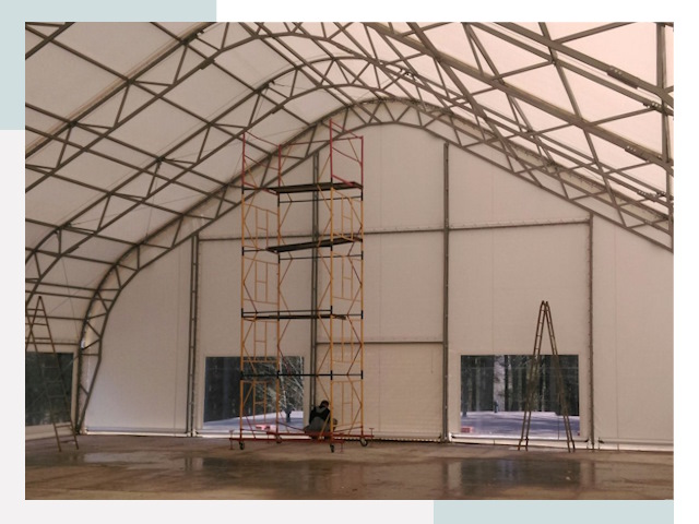 Шатровые ангары в Сургуте