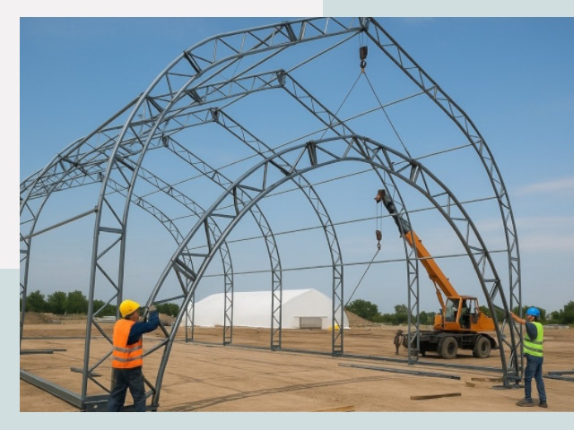 Монтаж ангаров в Сургуте от 613 руб. - Надежно и быстро